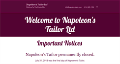 Desktop Screenshot of napoleonstailor.com